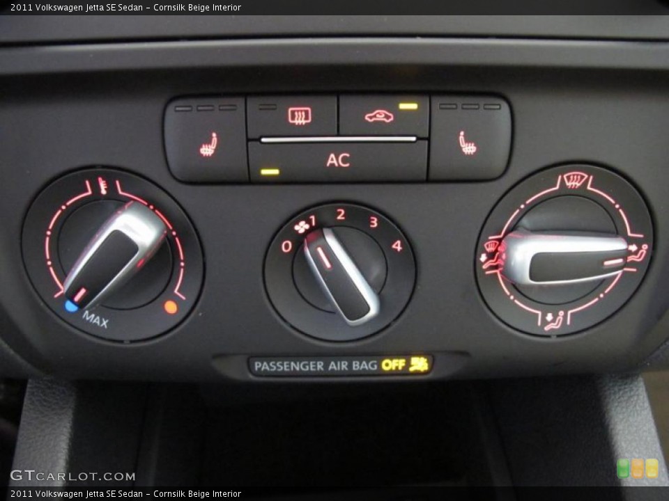 Cornsilk Beige Interior Controls for the 2011 Volkswagen Jetta SE Sedan #49663264