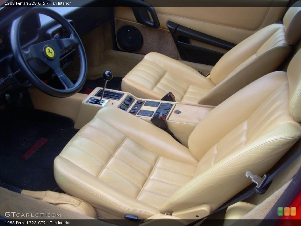 Tan 1988 Ferrari 328 Interiors