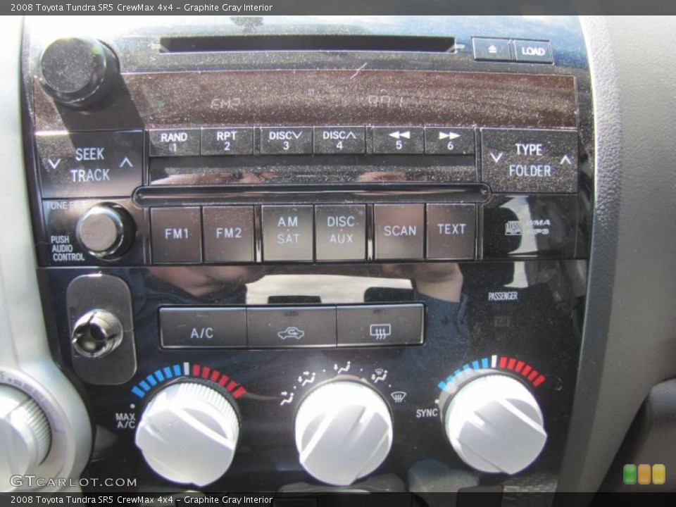 Graphite Gray Interior Controls for the 2008 Toyota Tundra SR5 CrewMax 4x4 #49670940