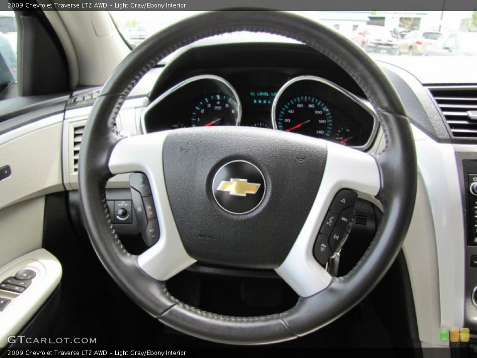 Light Gray/Ebony Interior Steering Wheel for the 2009 Chevrolet Traverse LTZ AWD #49671759