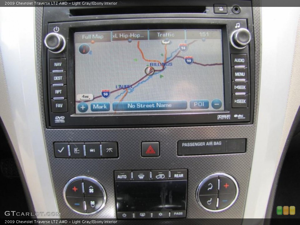 Light Gray/Ebony Interior Navigation for the 2009 Chevrolet Traverse LTZ AWD #49671894