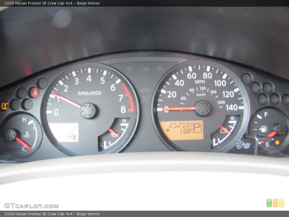 Beige Interior Gauges for the 2009 Nissan Frontier SE Crew Cab 4x4 #49672344