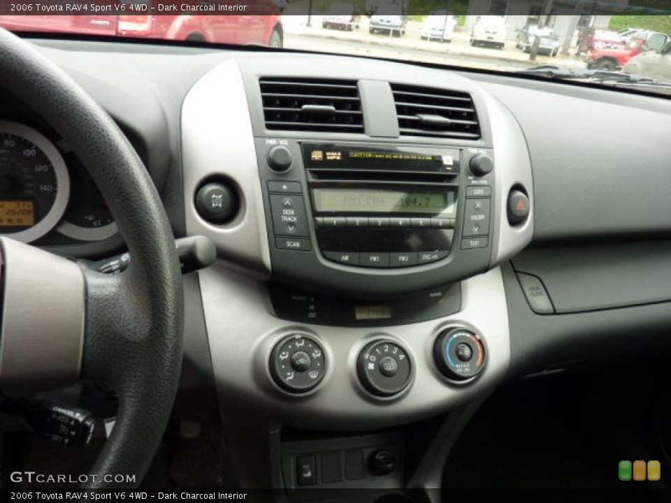 Dark Charcoal Interior Controls for the 2006 Toyota RAV4 Sport V6 4WD #49673013