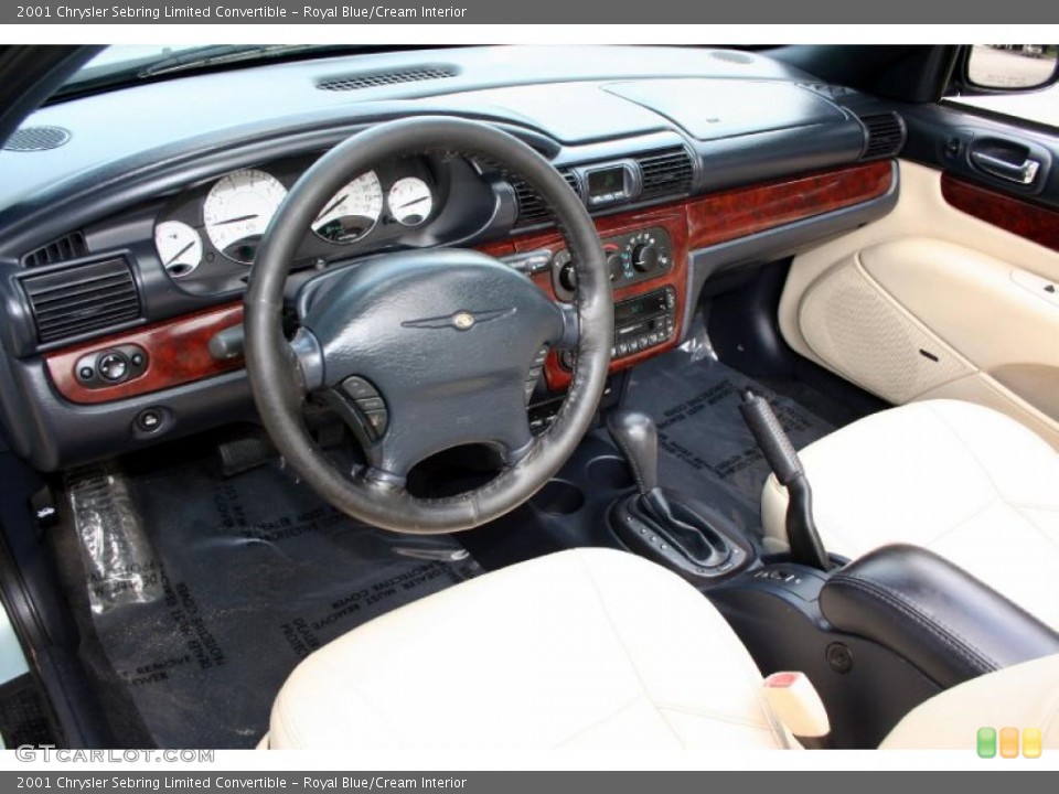 Royal Blue/Cream Interior Photo for the 2001 Chrysler Sebring Limited Convertible #49680039