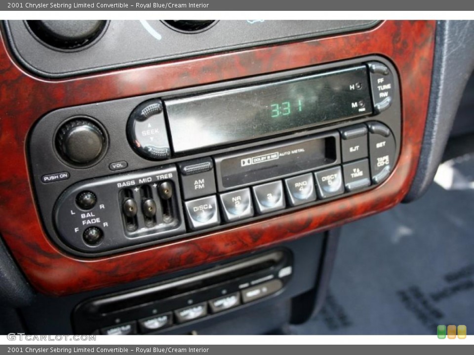 Royal Blue/Cream Interior Controls for the 2001 Chrysler Sebring Limited Convertible #49680342