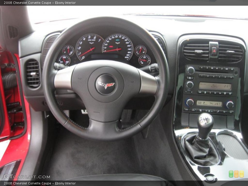 Ebony Interior Dashboard for the 2008 Chevrolet Corvette Coupe #49681161