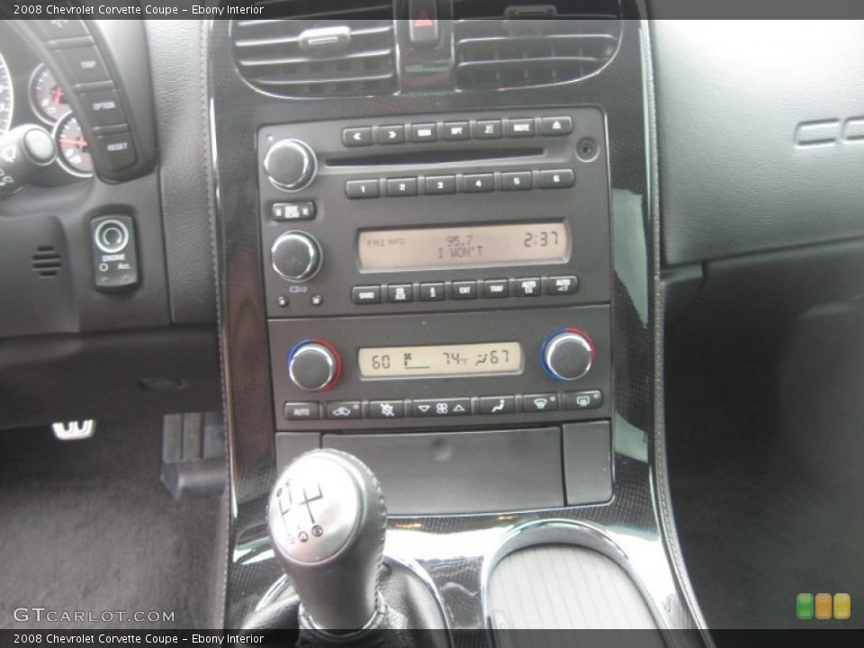 Ebony Interior Controls for the 2008 Chevrolet Corvette Coupe #49681173