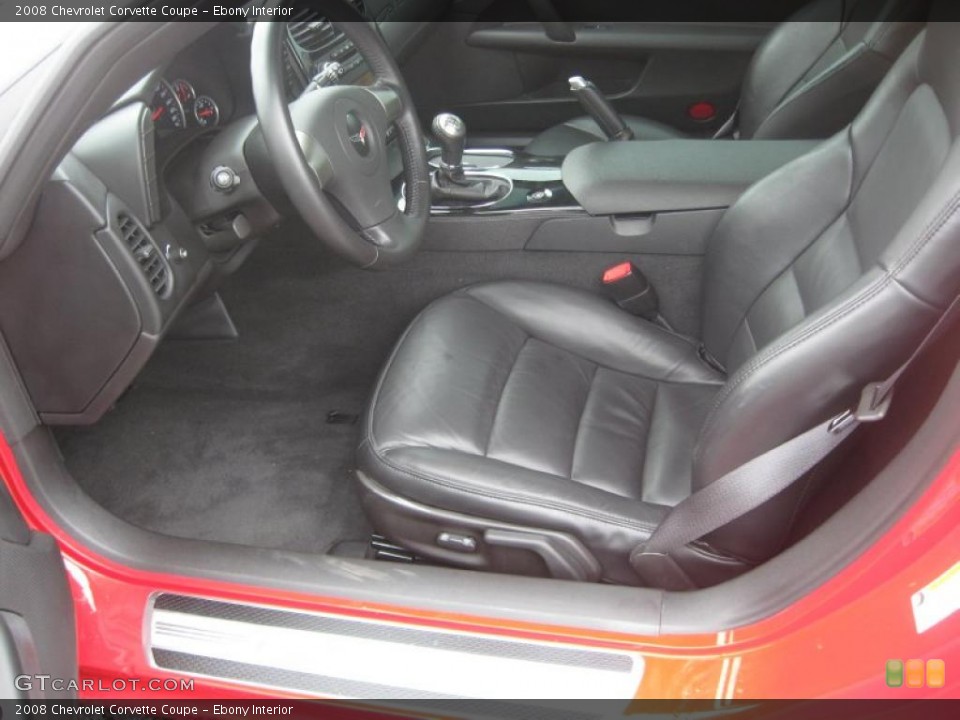 Ebony Interior Photo for the 2008 Chevrolet Corvette Coupe #49681203