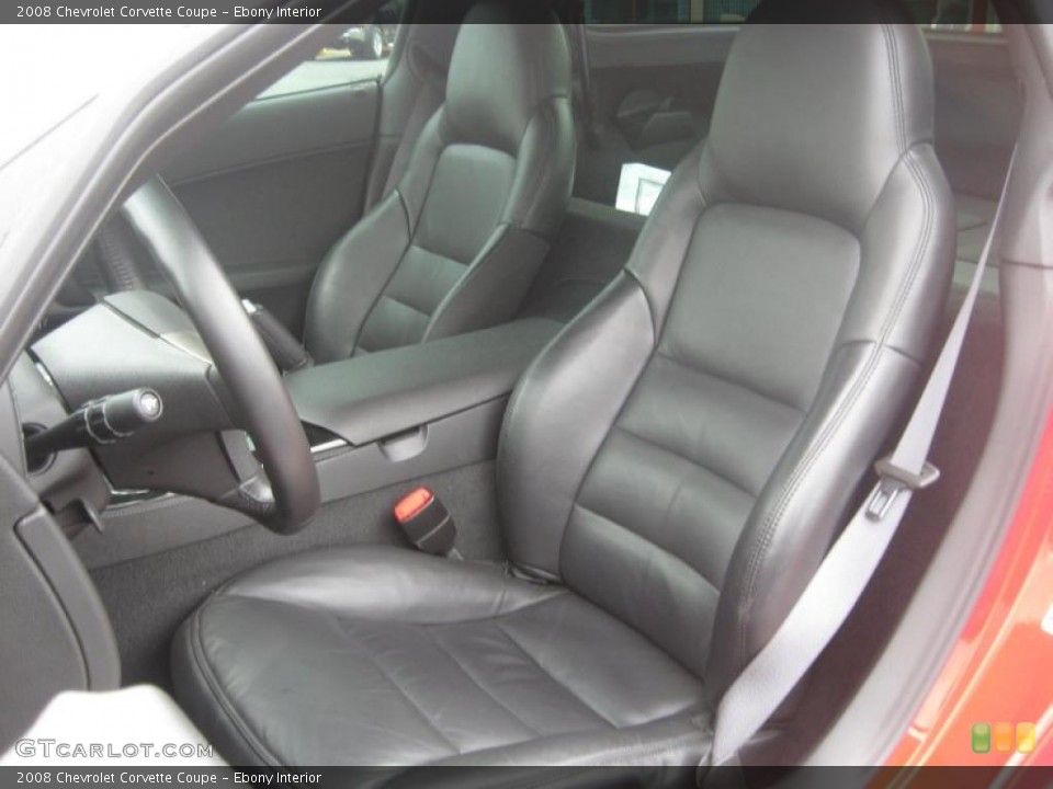 Ebony Interior Photo for the 2008 Chevrolet Corvette Coupe #49681245