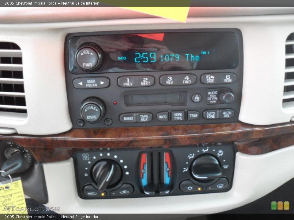 Neutral Beige Interior Controls for the 2005 Chevrolet Impala Police #49683837