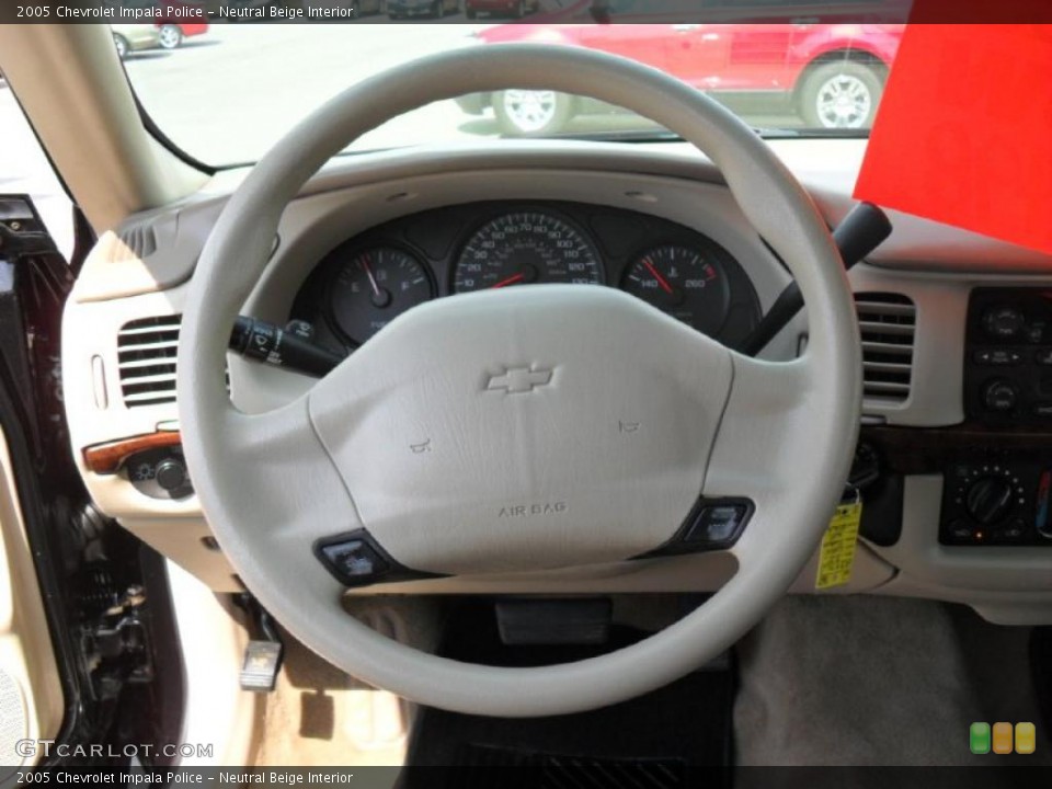 Neutral Beige Interior Steering Wheel for the 2005 Chevrolet Impala Police #49683885