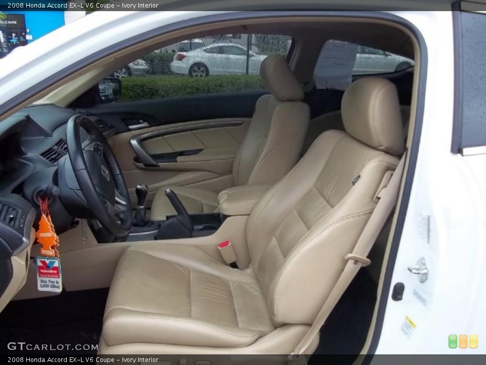 Ivory Interior Photo for the 2008 Honda Accord EX-L V6 Coupe #49685514
