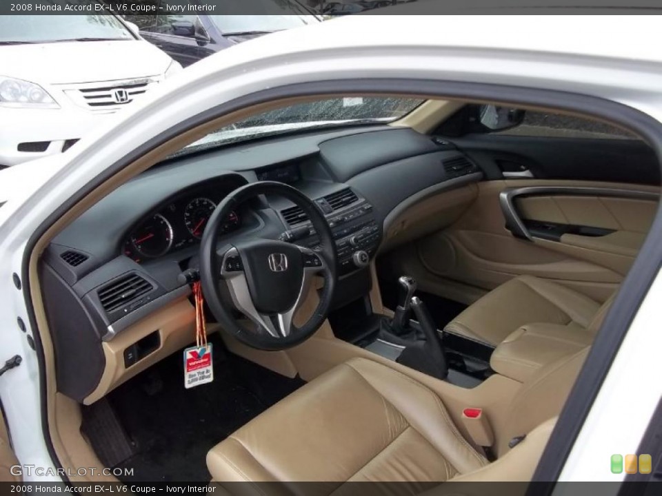 Ivory Interior Photo for the 2008 Honda Accord EX-L V6 Coupe #49685637