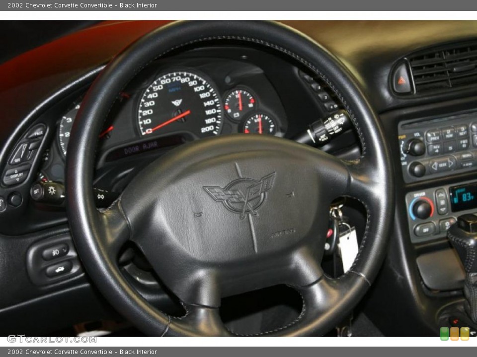 Black Interior Steering Wheel for the 2002 Chevrolet Corvette Convertible #49687581