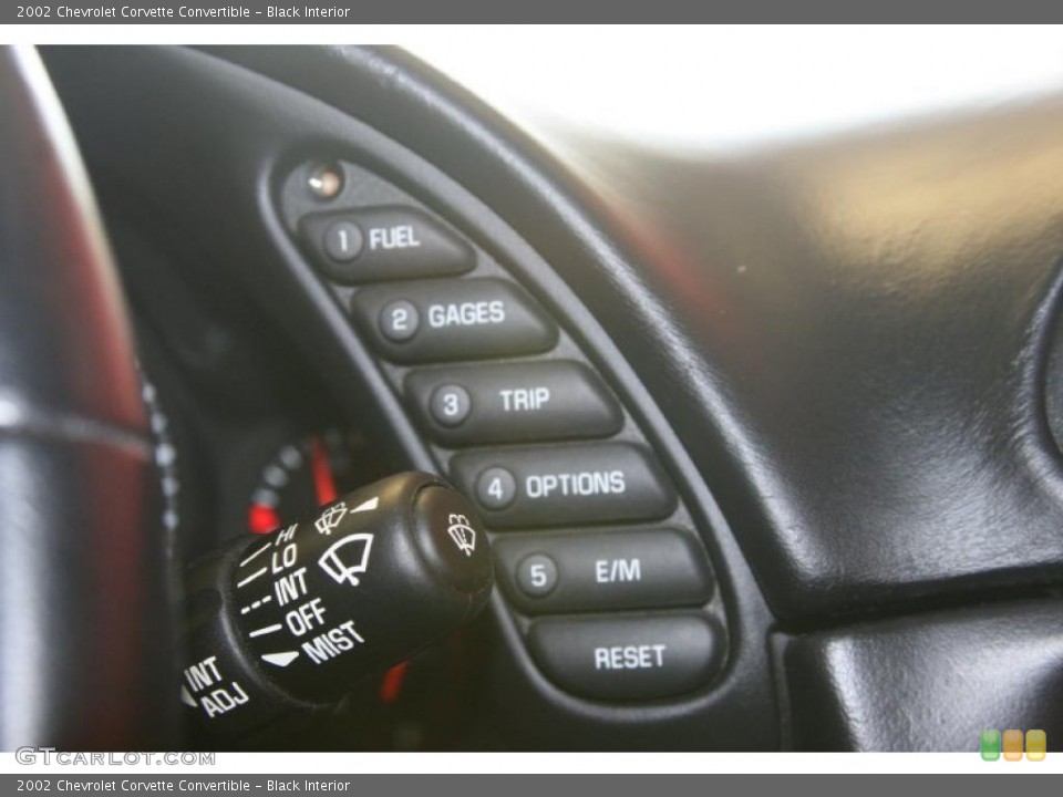 Black Interior Controls for the 2002 Chevrolet Corvette Convertible #49687875
