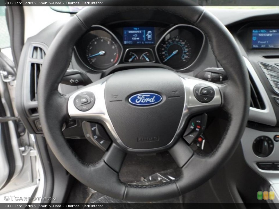 Charcoal Black Interior Steering Wheel for the 2012 Ford Focus SE Sport 5-Door #49691810