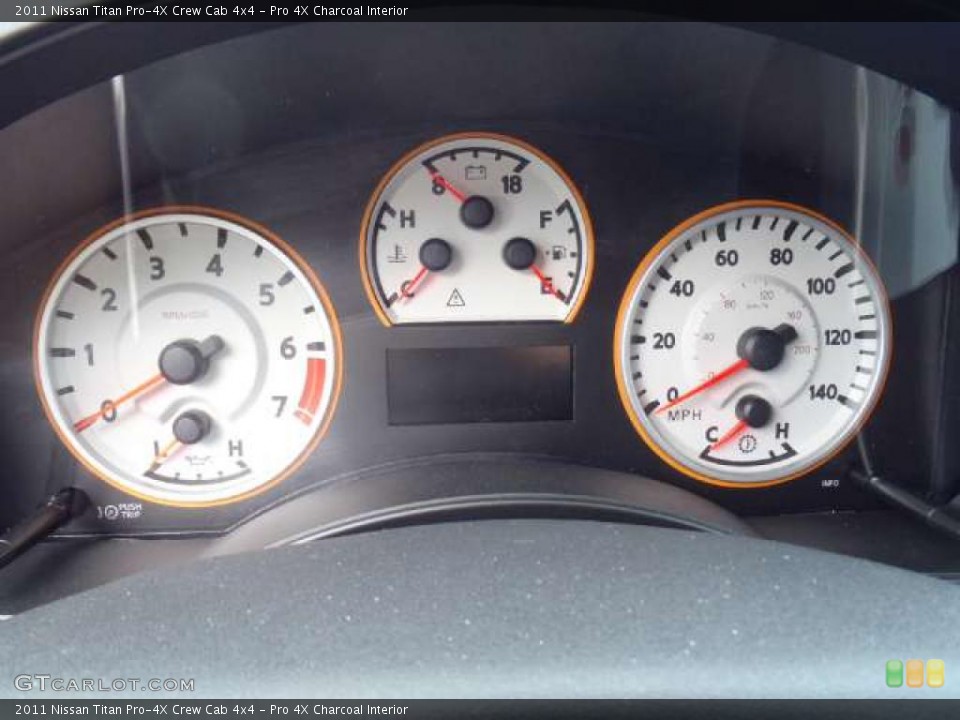 Pro 4X Charcoal Interior Gauges for the 2011 Nissan Titan Pro-4X Crew Cab 4x4 #49696723