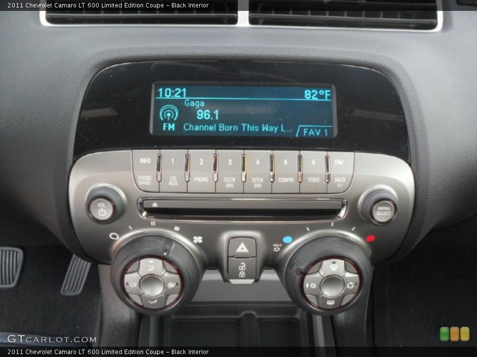 Black Interior Controls for the 2011 Chevrolet Camaro LT 600 Limited Edition Coupe #49696801