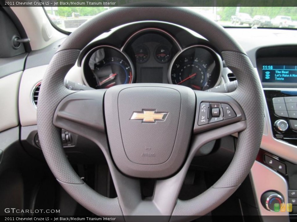 Jet Black/Medium Titanium Interior Steering Wheel for the 2011 Chevrolet Cruze LS #49699795
