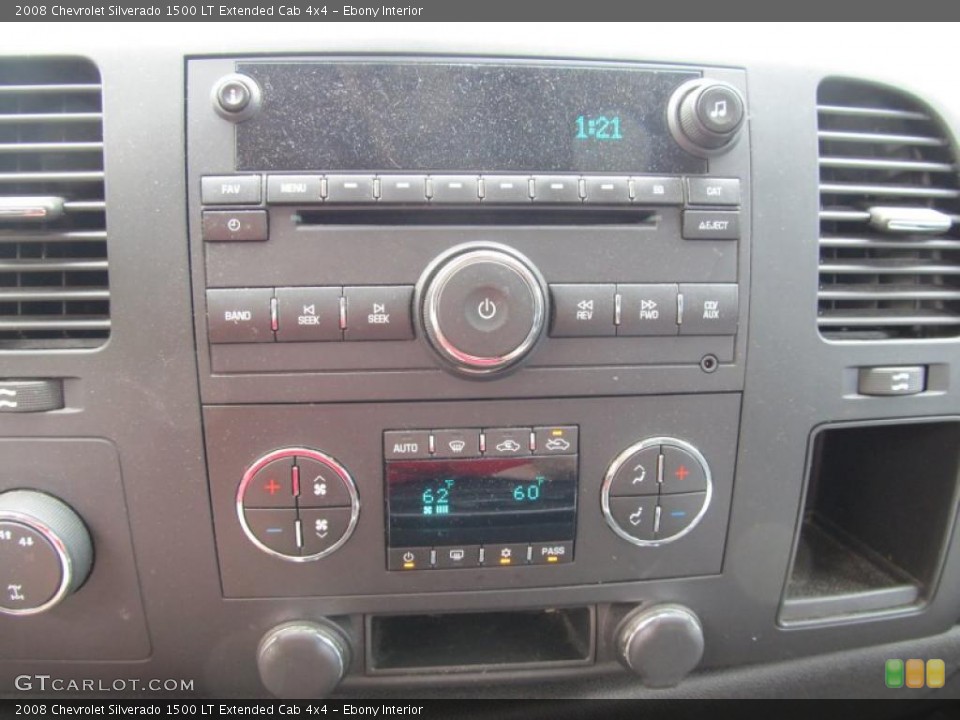 Ebony Interior Controls for the 2008 Chevrolet Silverado 1500 LT Extended Cab 4x4 #49700638