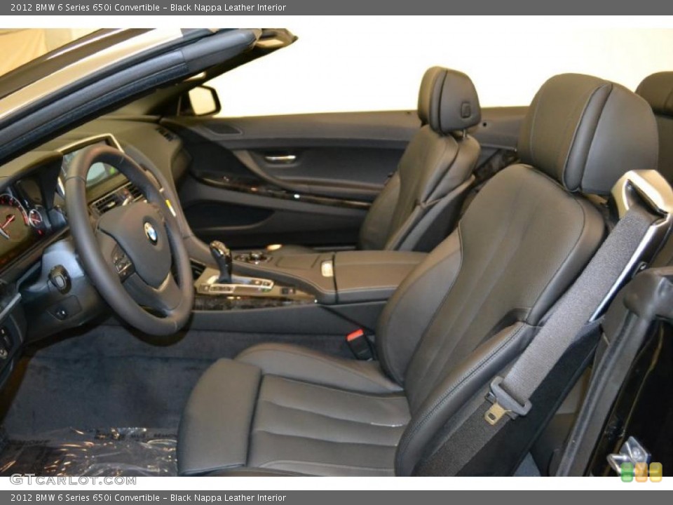 Black Nappa Leather Interior Photo for the 2012 BMW 6 Series 650i Convertible #49703497