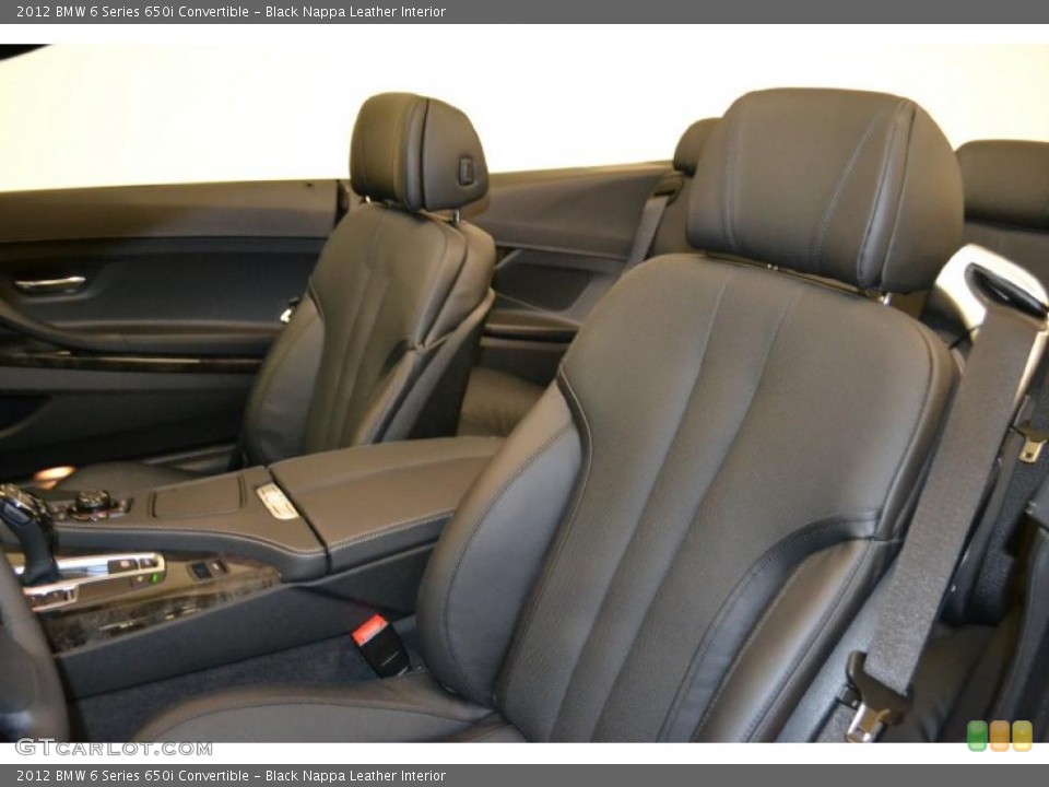 Black Nappa Leather Interior Photo for the 2012 BMW 6 Series 650i Convertible #49703512
