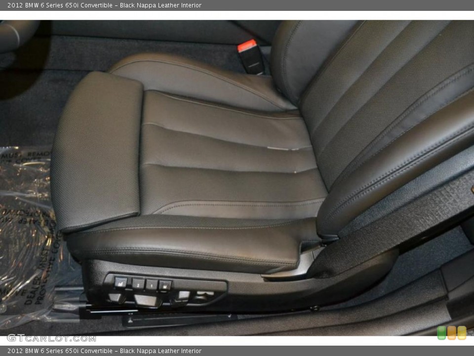 Black Nappa Leather Interior Photo for the 2012 BMW 6 Series 650i Convertible #49703530