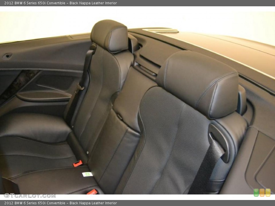 Black Nappa Leather Interior Photo for the 2012 BMW 6 Series 650i Convertible #49703545