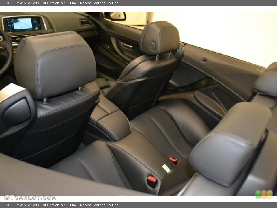 Black Nappa Leather Interior Photo for the 2012 BMW 6 Series 650i Convertible #49703560