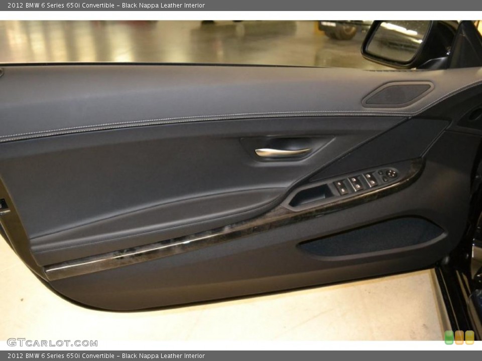 Black Nappa Leather Interior Door Panel for the 2012 BMW 6 Series 650i Convertible #49703575