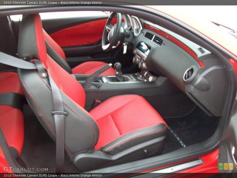 Black/Inferno Orange Interior Photo for the 2010 Chevrolet Camaro SS/RS Coupe #49704361