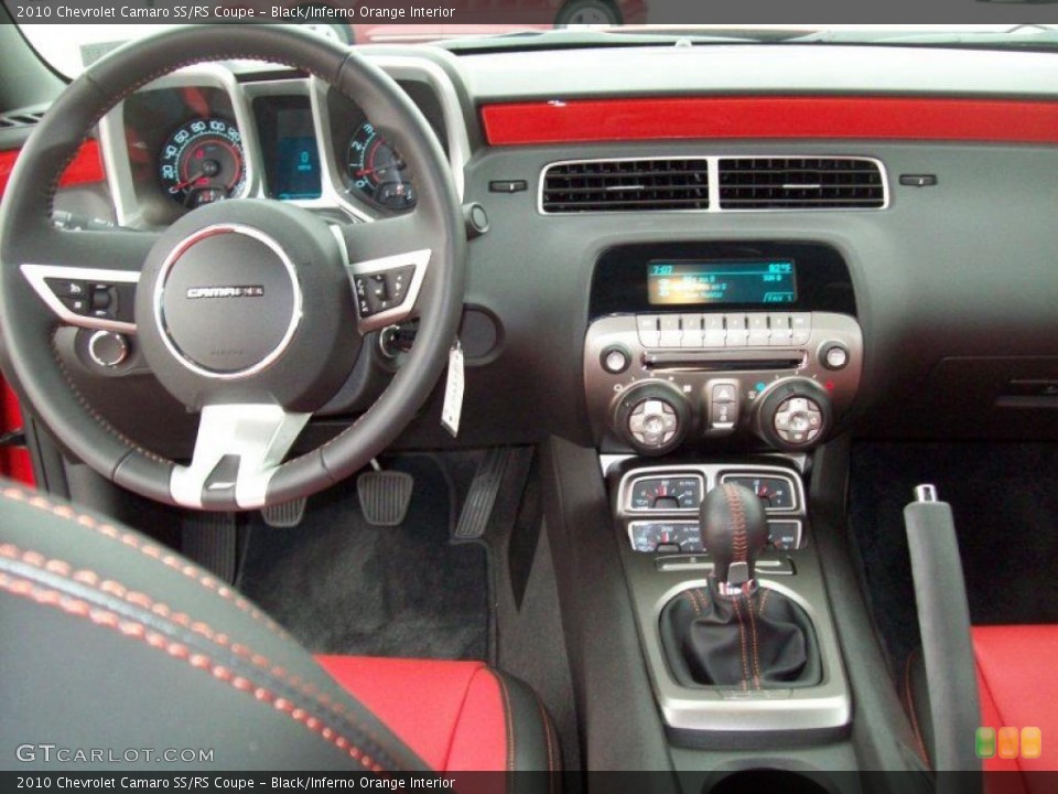 Black/Inferno Orange Interior Dashboard for the 2010 Chevrolet Camaro SS/RS Coupe #49704460