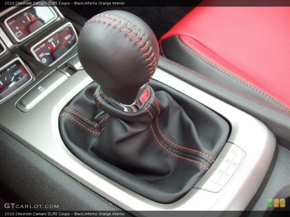Black/Inferno Orange Interior Transmission for the 2010 Chevrolet Camaro SS/RS Coupe #49704689