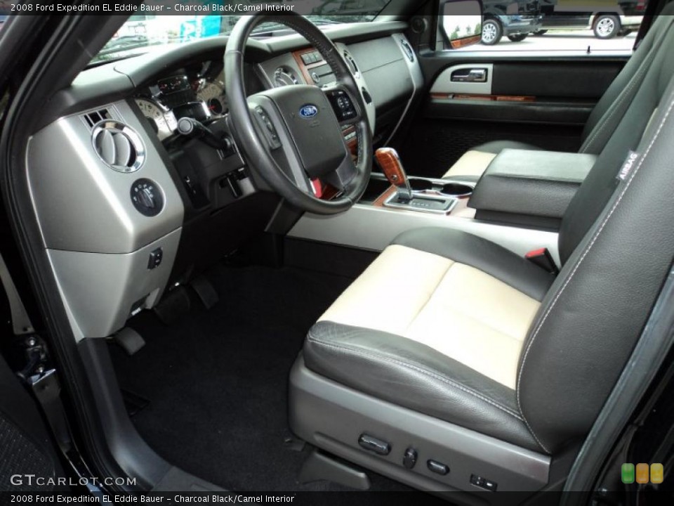 Charcoal Black/Camel Interior Photo for the 2008 Ford Expedition EL Eddie Bauer #49704871