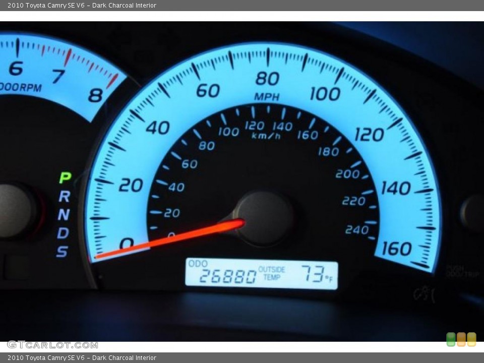 Dark Charcoal Interior Gauges for the 2010 Toyota Camry SE V6 #49706095