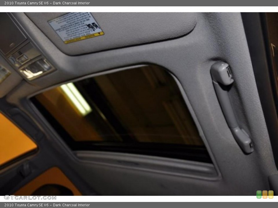 Dark Charcoal Interior Sunroof for the 2010 Toyota Camry SE V6 #49706107