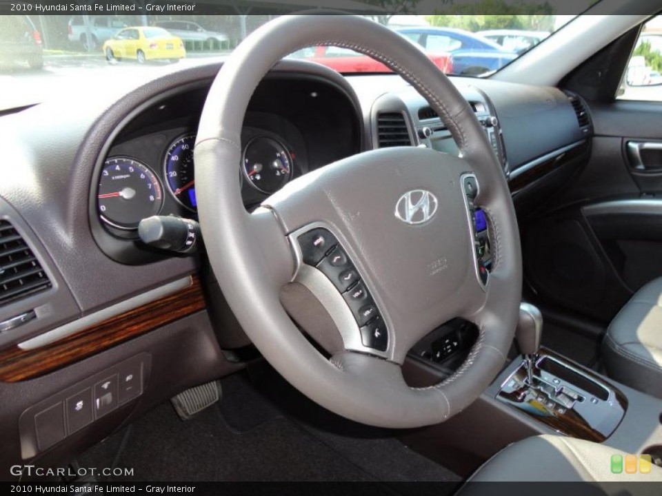 Gray Interior Steering Wheel for the 2010 Hyundai Santa Fe Limited #49706692