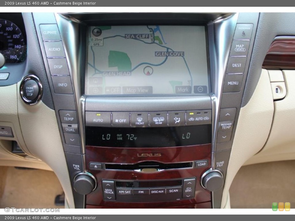 Cashmere Beige Interior Navigation for the 2009 Lexus LS 460 AWD #49706725