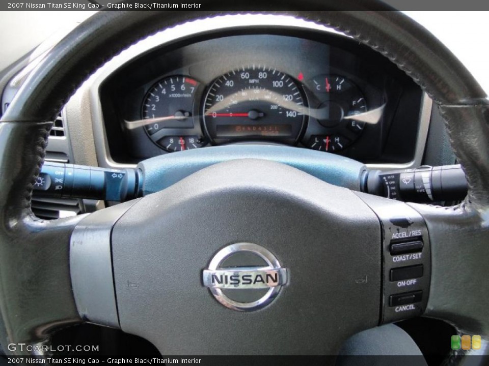 Graphite Black/Titanium Interior Steering Wheel for the 2007 Nissan Titan SE King Cab #49708549