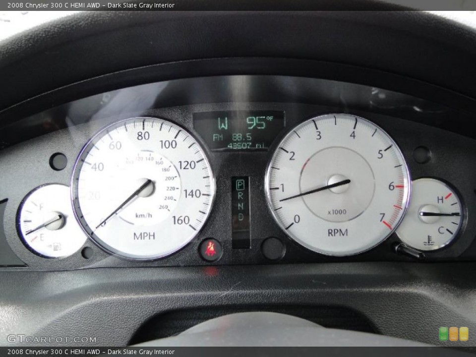 Dark Slate Gray Interior Gauges for the 2008 Chrysler 300 C HEMI AWD #49709080