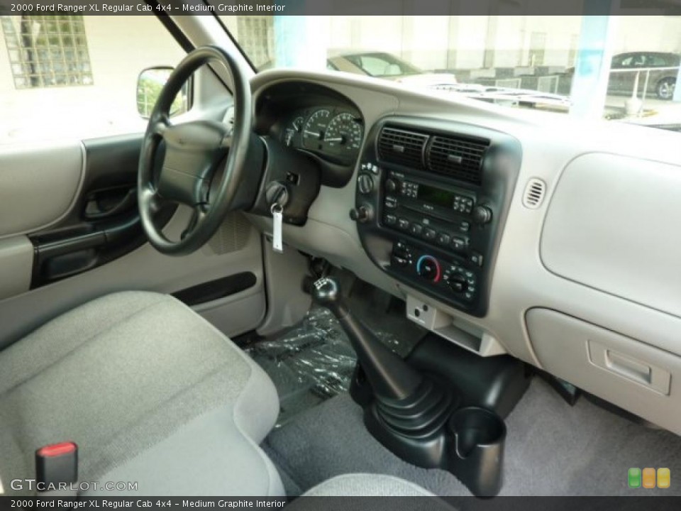 Medium Graphite Interior Dashboard for the 2000 Ford Ranger XL Regular Cab 4x4 #49710553