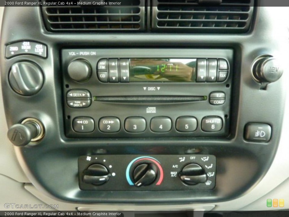 Medium Graphite Interior Controls for the 2000 Ford Ranger XL Regular Cab 4x4 #49710598