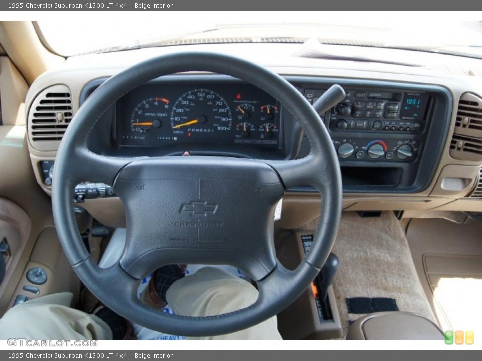 Beige Interior Steering Wheel for the 1995 Chevrolet Suburban K1500 LT 4x4 #49716919