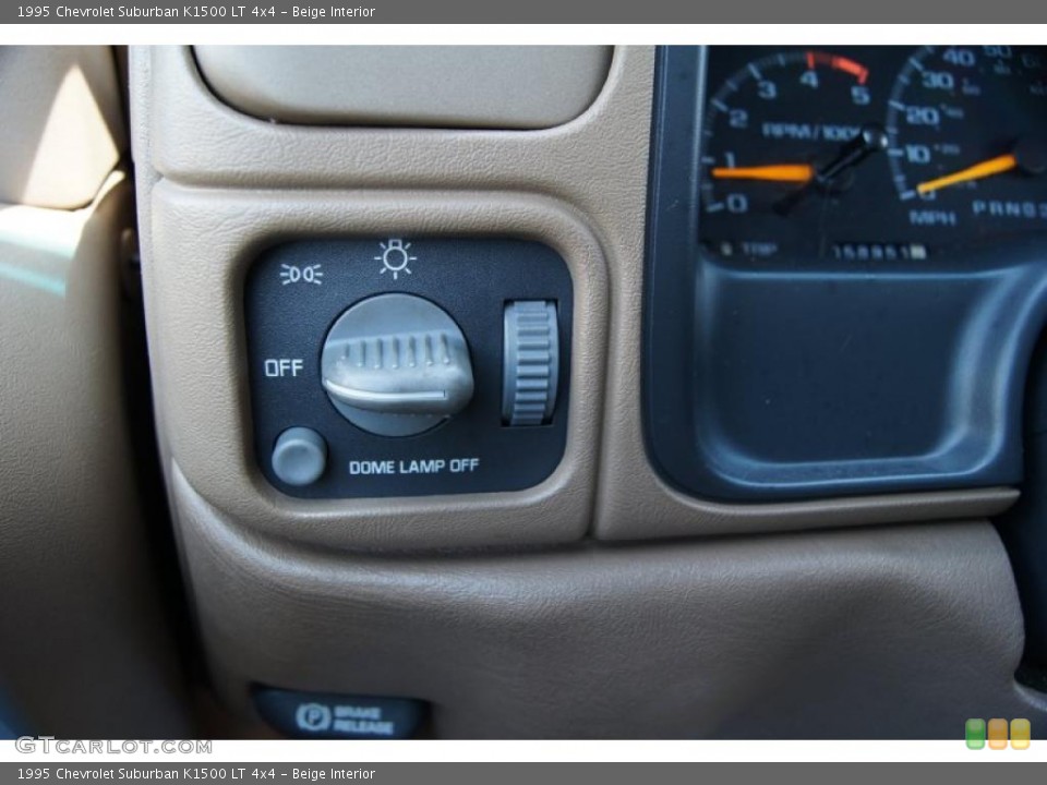 Beige Interior Controls for the 1995 Chevrolet Suburban K1500 LT 4x4 #49717015