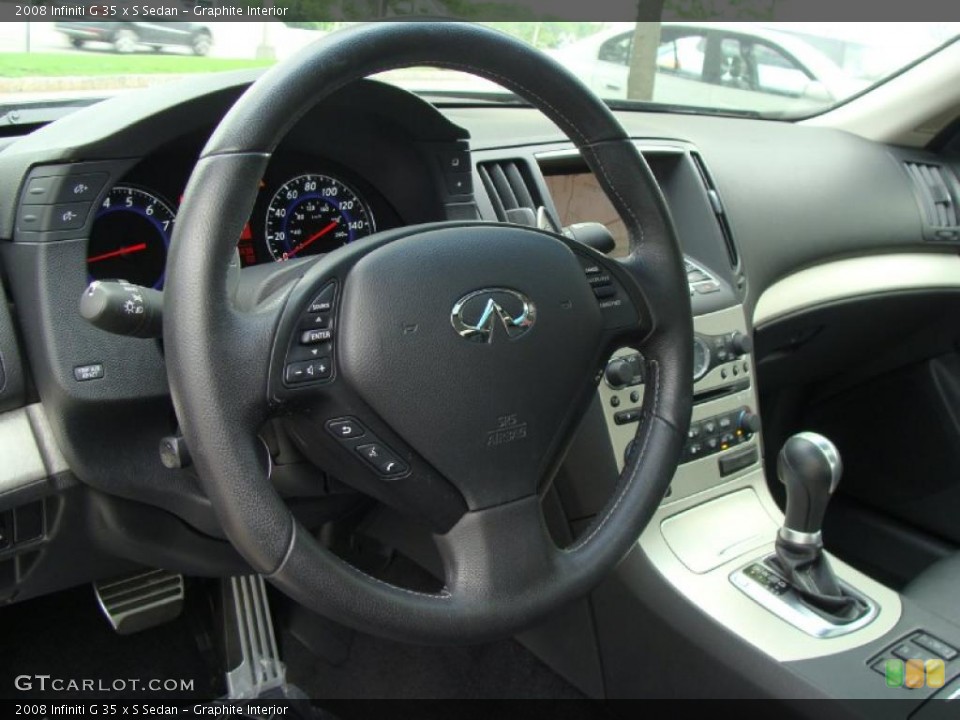 Graphite Interior Steering Wheel for the 2008 Infiniti G 35 x S Sedan #49721938