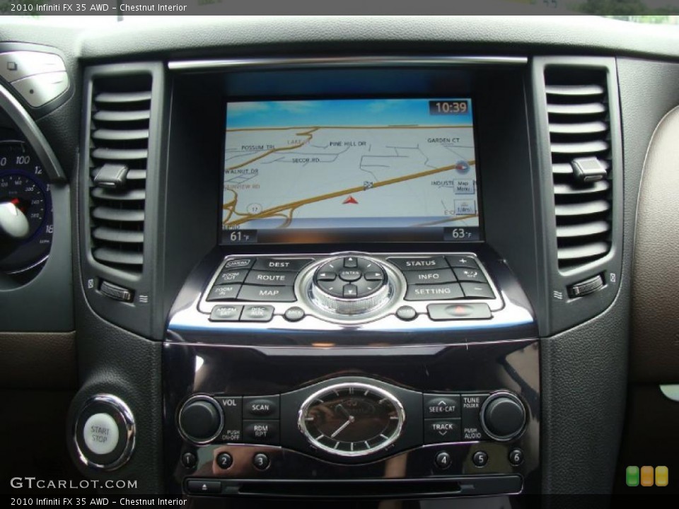 Chestnut Interior Navigation for the 2010 Infiniti FX 35 AWD #49722979