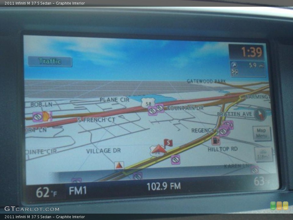Graphite Interior Navigation for the 2011 Infiniti M 37 S Sedan #49723684