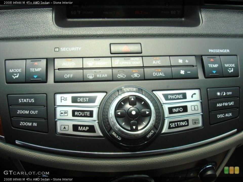 Stone Interior Controls for the 2008 Infiniti M 45x AWD Sedan #49724425