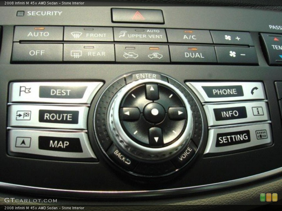 Stone Interior Controls for the 2008 Infiniti M 45x AWD Sedan #49724437