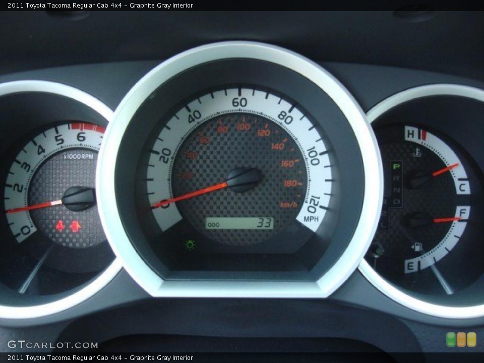 Graphite Gray Interior Gauges for the 2011 Toyota Tacoma Regular Cab 4x4 #49728292